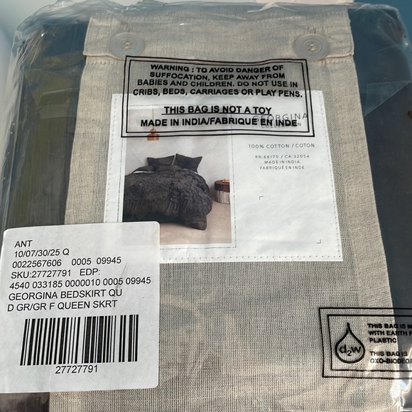 Anthropologie Bedding Anthropologie Queen Bedskirt Poshmark